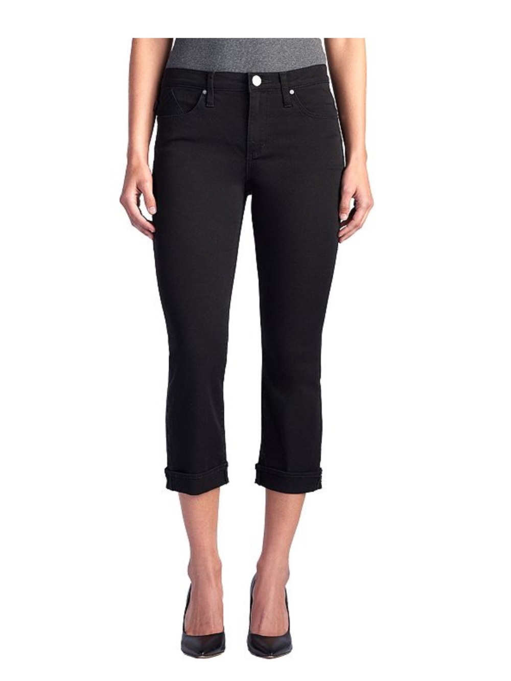 Rock & Republic Black Cropped Slim Jeans
